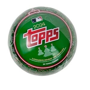 2024 Topps Holiday Tin Ornament MLB Baseball Collector Tin  NEW & SEALED